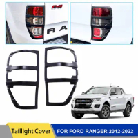 Tail Lights Cover Rear Lamp Hoods HeadLight Covers for Ford Ranger 2012-2022 Wildtrak For Ford Ranger Raptor Matte Black