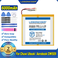100% Original LOSONCOER NEW 6000mAh Battery For Chuwi Ubook / Chuwi Aerobook CWI509 HW-31130148 H-31130148P Tablet PC 7-wire