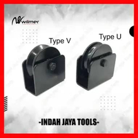 WILMER Roda Pagar 4 Inch Gerbang Besi Model U & V 100 mm - Pintu Pager Kastor Troli Double Bearing C