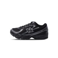 【NEW BALANCE】740 中童 童鞋 黑銀色 運動 休閒 中性 W楦 復古 套入式 休閒鞋 PZ740BM