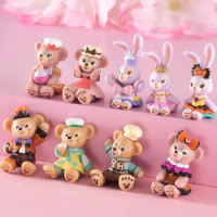 Disney 3Pcs/Set Disney Bear Duffy ShellieMay Stella Lou Rabbit Cute Action Figrue Toys Car Decoration Toys Gifts for Children