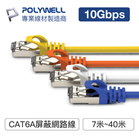 寶利威爾 CAT6A 高速網路線 7米~40米 10Gbps 網路線 RJ45 福祿克認證  台灣現貨(不挑色)