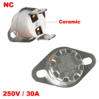 1Pc 40 45 50 55 60 65 70 Degree 250V 30A KSD301 KSD303 Right Angle Ceramic Normal Closed NC Themostat Temperature Control Switch