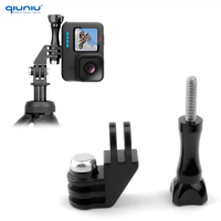 QIUNIU 90 Degree Direction Adapter Elbow Mount for GoPro Hero 7 8 9 10 11 12 Akaso Insta360 Sjcam DJI Action Camera Accessories