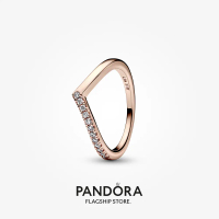 Pandora 14k Rose Gold-Plated Pandora Timeless Wish Half Sparkling Ring