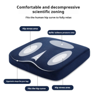 (ISG) Ergonomic Memory Foam Office Cushion Anti Hemorrhoid Cushion Chair Cushion Tailbone Pillow Ca