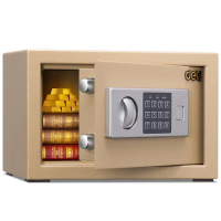 【LEZUN樂尊】20CM家用小型迷你指紋密碼保險箱 16654(保險箱 保險櫃 防盜箱 保管箱)