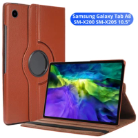 For Samsung Galaxy Tab A8 Case 10.5" SM-X200 SM-X205 Samsung Tab A8 Case Rotating Cover for Samsung Galaxy Tab A8 Tablet Funda