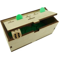 Penny Game Fun Board Game Works Get Rid Of Coins To Win, Coin Game Wood Box +Pennies For 2-6 Players