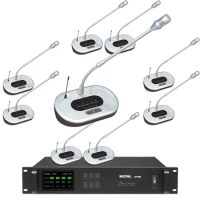 Top Quality 1-66 Unit Silver Gooseneck Digital Wireless Conference Microphone Desktop Meeting Room System MiCWL A101 Mode