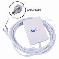 2* CRC9 connector 4g Lte Pannel Antenna Connector 3g 4g Router Anetnnawith 2M cable For Huawei 3g 4g Lte Router Modem
