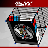 Stiker Sangkar Kotak Variasi Decal Kandang Gepengan Motif RMI RADJA