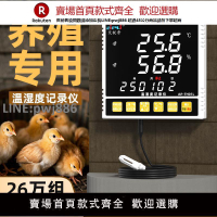 【高品質 超低價】溫濕度記錄儀養殖場專用高精度溫濕度數據監測工業用自動溫濕度計