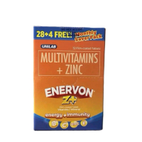 Unilab Enervon Multivitamins+Zinc Energy+ Immunity 28+4 Free Monthly Saver Pack 32 Film-Coated Table