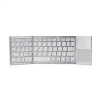 RYRA Portable Russian Spanish Folding Keyboard Wireless Bluetooth Keyboard With Touchpad For Tablet