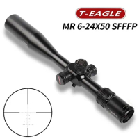 T-EAGLE MR 6-24x50 FFP compact Riflescope Hunting Optical Sight Sniper Tactical Airgun Rifle Scope fit .308win For PCP