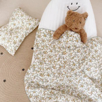 Korean Flower Muslin Baby Newborn Bedding Blanket for Girls Princess Infant Kids Cot Crib Blankets Photography Props Blankets