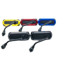 [พร้อมส่ง] Motorcycle decoration, 4 sides, plastic work mirror, SH-2210L, long legs, available in 5 