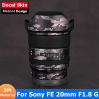For Sony FE 20mm F1.8 G Decal Skin Camera Lens Sticker Vinyl Wrap Anti-Scratch Film FE20 FE20mm 20 1.8 F/1.8 G SEL20F18G