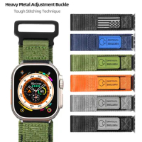 Nylon Sport Strap for Apple Watch Band 49mm 44mm 45mm 42mm Bracelet for Iwatch Series 8 7 6 5 4 SE 40mm 41mm 38mm Watchbands