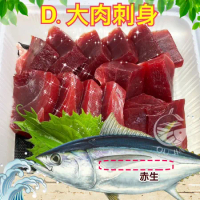 【歐呷私廚】產地直送東港黑鮪魚生魚片2盒免運《大肉刺生》