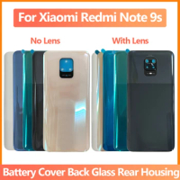 Tested New For Xiaomi Redmi Note 9s Battery Cover Back Glass Panel Rear Housing case For Xiaomi Redmi Note 9s Battery Cover