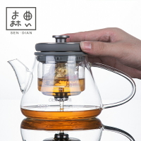 玻璃泡茶壺小茶壺一人用單壺功夫茶具家用耐高溫茶水壺茶水分離壺