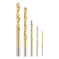 5Pcs Drill Bit Left Hand Drill Straight Shank HSS 3.2-8.7mm Electrical Drill Power Tool Woodworking Carpentry Accessories