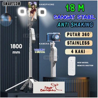 [BIG SALE] SMARTCOM - Tripod Bluetooth P180 P185 Tongsis Selfie Stick Remote Control Hand Stabilizer