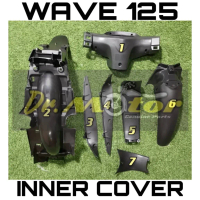 WAVE 125 WAVE125 Cover Inner Set KAVER HITAM CAVER Coverset cover meter centre rear fender magat sea