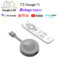 HOMATICS Dongle G 4K Google &amp; Netflix Certified TV Stick 2GB 32GB Google TV 11 OS Amlogic S905Y4 Support AV1 4K H.265 Dolby Atmo