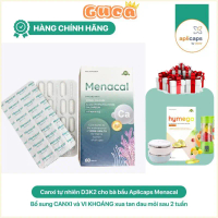 [Mua 3 tặng 1]Canxi Tự Nhiên Menacal, bổ sung Canxi, vitamin D3K2 Không Nóng Không Táo Cho Cả Nhà  A