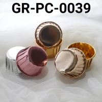 Gr-Pc-0039 Kertas Cupcake Case Liner Alumunium Foil Gold Silver Pink Pasti Diskon