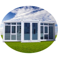 China New Type 20Ft 40Ft Steel Modular Prefabricated Luxury Expandable Folding Container Villa House