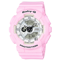 CASIO 卡西歐 Baby-G 粉嫩雙顯錶 送禮推薦-粉紅 BA-110BE-4ADR