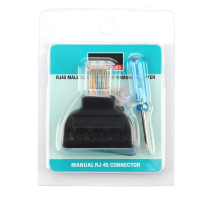 GOLDEN BRILLIANT 2PCS tahan lasak 8 Pin Palam Lelaki RJ45 Pemasangan Mudah Penampilan Profesional Pe