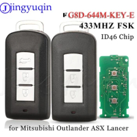 jingyuqin G8D-644M-KEY-E 2/3 Buttons Smart Remote Car Key Fob 433MHz ID46 PCF7952 For Mitsubishi Lancer Outlander Asx