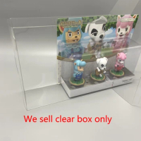 10pcs PET protective box For Animal Forest amiibo triple set transparent display box storage box collection box