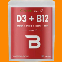 30 Patches Vitamin D3 & Vitamin B12 Transdermal Patches Natural Energy, Mood, Metabolism & Focus