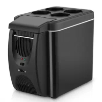 12V Refrigerator Freezer Heater | 6L Mini Car Freezer Cooler &amp; Warmer | Portable Electric Fridge Icebox Travel Refrigerator