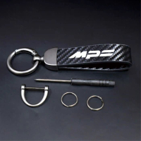 1pcs Leather Car Keychain Keyring for Atenza Axela Cx3 6 Mx5 Cx5 Skyactiv Biante Premacy Cx30 Cx9 Cx8 Demio 2 Bt50 Accessories