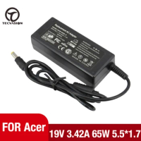 19V 3.42A 65W 5.5x1.7mm AC Laptop Adapter Charger Power Supply for Acer Aspire 5315 5630 5735 5920 5535 5738 6920 7520 Notebook