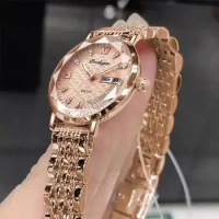 POEDAGAR Watch Women New Fashion Luxury Stainless Steel Wristwatch Bracelet Simple Rose Gold Waterproof Luminous Ladies Watches