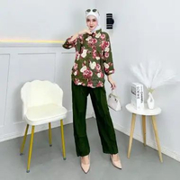 ONE SET RAYON PREMIUM//ONE SET RAYON MOTIF//SETELAN WANITA//ONE SET ALULA Army