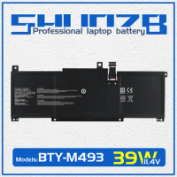 SHUOZB BTY-M493 Laptop Battery For MSI Modern 14 B11 B11MOU series B11MOU-861IN 852VN 636RU 834CA 1064XES 11.4V 39.3WH 3448MAH