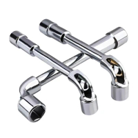 6-19mm L Type Pipe Perforation Elbow Wrench Double Head Outer Hexagon Socket Sleeve Spanner Remove Fix Screw Nut Hand Tool6s