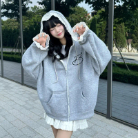 Áo Khoác Nỉ Phối Ren Form Rộng Unisex Nam Nữ - 22Nastore