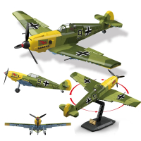 Hot Sales WW2 Military Army Soldiers World War 2 German BF-109 Fighter Building Blocks Model Bricks 