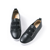 【ALAIN DELON 亞蘭德倫】全真皮休閒舒適平底鞋A79105(2色  黑色  白色)
