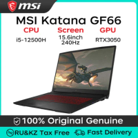 MSI Katana GF66 Gaming Laptop 15.6 Inch FHD 240Hz IPS Screen Notebook i5-12500H 16GB 512GB RTX3050 Gaming Computer Win11 Netbook